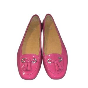 Alex Marie Pink Patent Leather Tassel Loafers